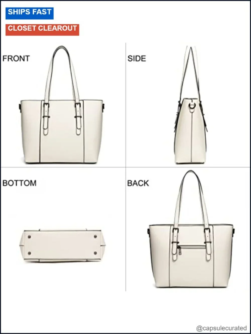 Women's Satchel Handbag Tote Shoulder Bag Adjustable Crossbody Faux Leather